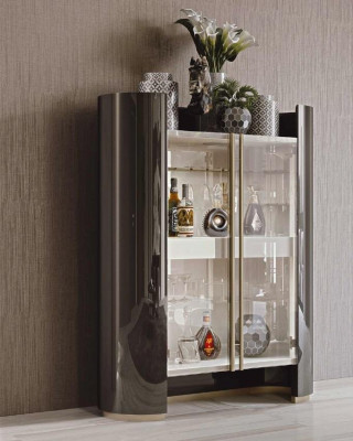 Vitrinn Iesszëmmersmiwwelen Wunnzëmmer Glasmöbel Vitrinn Design Bizzotto Schief Neist.