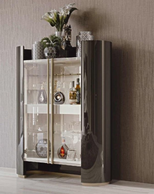 Vitrinn Iesszëmmersmiwwelen Wunnzëmmer Glasmöbel Vitrinn Design Bizzotto Schief Neist.