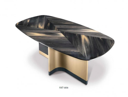 Luxus Iessdësch Designer Dësch Marmor Massivholz Iesszëmmer Bizzotto Italienesch