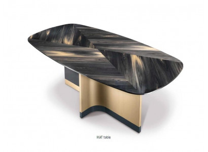 Luxus Iessdësch Designer Dësch Marmor Massivholz Iesszëmmer Bizzotto Italienesch