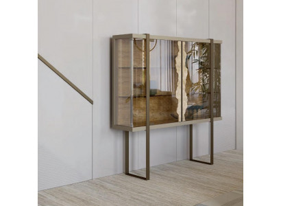 Wunnzëmmer Bar-Schaf Miwwelen Cabinet Holz Glas Schaf Miwwelen Luxus Design Nei