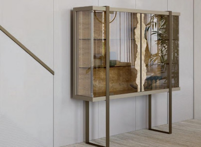 Wunnzëmmer Bar-Schaf Miwwelen Cabinet Holz Glas Schaf Miwwelen Luxus Design Nei