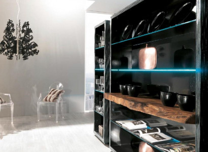 Wunnzëmmer Schaf Bicherregal Holz Büro-Schaf Regal Schranken Vitrinn Italien