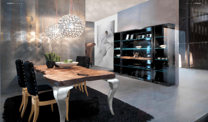 Wunnzëmmer Schaf Bicherregal Holz Büro-Schaf Regal Schranken Vitrinn Italien