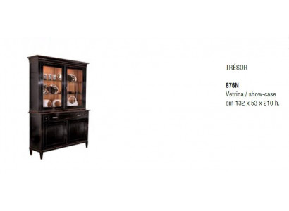 Iesszëmmer Miwwelen Massiv Holz Vitrinen Schaf Eechtholz Anrichte Vitrine Glas Nei
