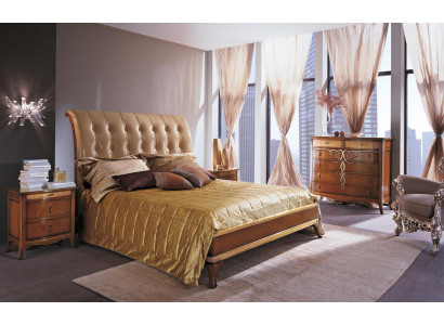 Schlofkummer Braun Modern Duebelbett Miwwelen Bett Betten Bettrahmen Holz Duebel