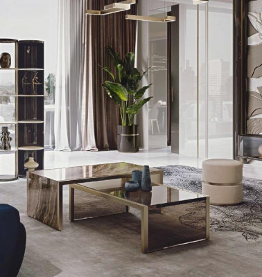 Glasmiwwel Canapé Dësch Hocker Wunnzëmmer Miwwel Canapé-Dëscher Dësch Design Dëscher Nei