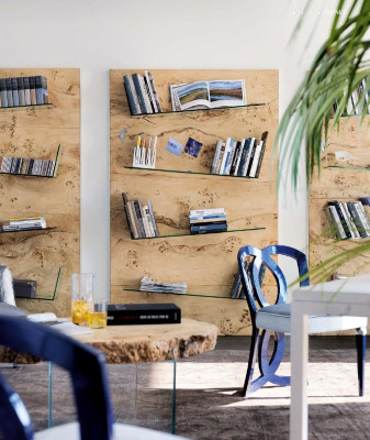 Regal Wäizëmmer Schaf Bicherregal Holz Büro-Schaf Schief Vitrinn Italien.