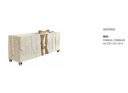 Holz Regal Lowboard Italien Wäiss TV Sideboard RTV Wunnzëmmer Design Regal