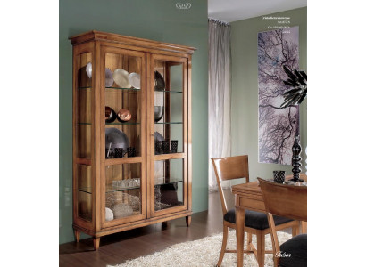 Vitrinne Vitrinne XXL Glas Schaf Anrichte Holz Miwwelen Klassesch Regaler Schiefcher