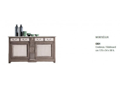 Kommode Tiräng Holz Kommoden Wunnzëmmer Sideboard Schaf Schief Massiv
