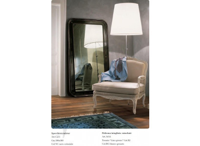 Wunnzëmmer Stull 1 Sëtzeger Sessell Holz Luxus Klass Miwwel Design Spigel 2tlg Nei