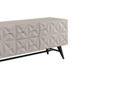 Wunnzëmmer Regal Holz Schief Design Kommode Anrichte Säit Niddereg Board Schaf