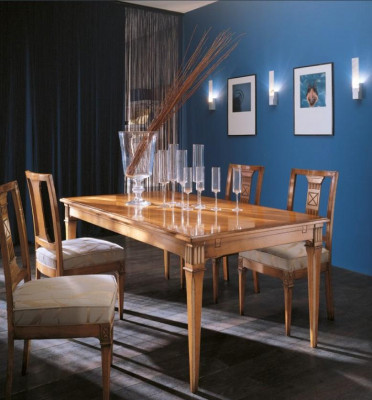 Dëscher Italienesch Miwwelen Massivt Holz Iesszëmmer Iessdësch Dësch Miwwelen Ariichtung.