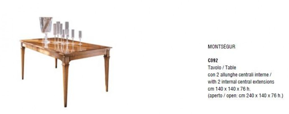 Dëscher Italienesch Miwwelen Massivt Holz Iesszëmmer Iessdësch Dësch Miwwelen Ariichtung.