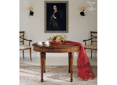 Oval Iesszëmmer Dëscher Miwwelen Iessdësch Luxus Ronn Dësch Massiv Holz Italien Nei