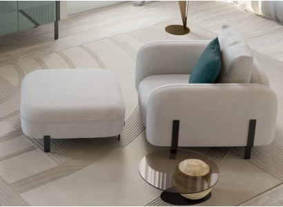 Sëtz Luxus Design Design Sëtz Stoff Wunnzëmmer Italienesch Miwwel Lounge