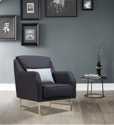 Schwaarz-Wäiss Canapé-Set 3+3 Sëtzer Stilvollen Einsëtzer Sesselen Sofaen