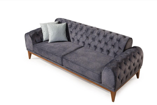 Modern Sofa Garnitur Designer Dräisëtzer Eenzëtzer Luxus 3-er Sesselen