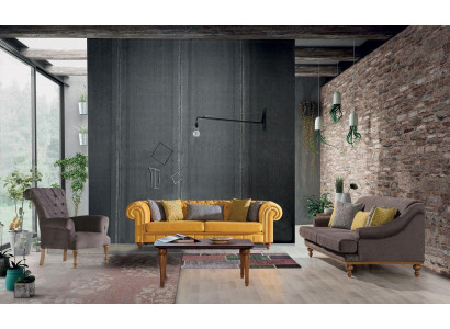 Stilvollt Sofa Set Designer Dräisëtzer Luxus Fauteuil Sofagarnitur 3tlg