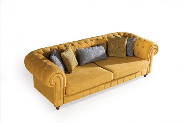 Stilvollt Sofa Set Designer Dräisëtzer Luxus Fauteuil Sofagarnitur 3tlg