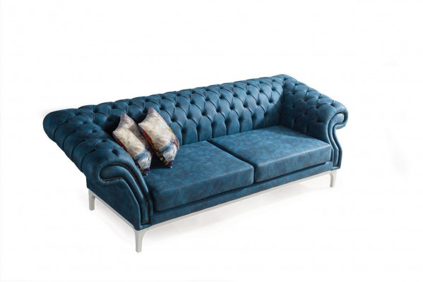 3-Sëtzer Polstersueleg Sofaen, Wunnzëmmer Couchen, Modernen Stil Designer Miwwelen Sofa