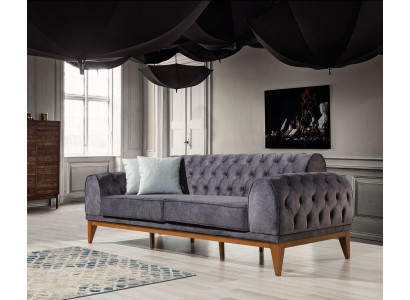 Canapé 3-Sëtzer Canapéen Textil Design Canapé Miwwelen Nei Dräisëtzer Couch Nei