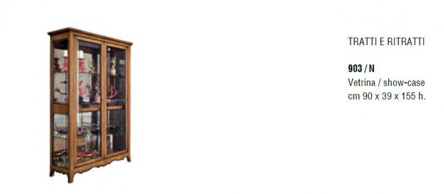 Wunnzëmmer-Kommode Glas Schaf Vitrin Iesszëmmer-Kommode Holz-Schief Miwwelen