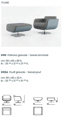 Drehstull Design Bizzotto Wunnzëmmer Italienesch Miwwelen Relax Lehnstull