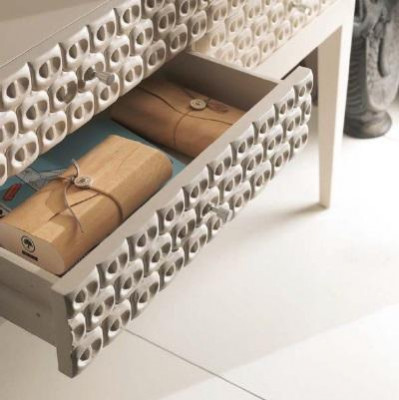 Konsole Konsolentisch Schminktisch Miwwel Konsolentisch Designer Holzdësch