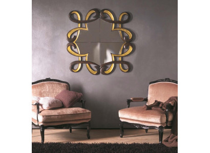 Klasseschen Designer Eechte Holzrahmen XXL Spigel 115x115 Spigel Wandspigel