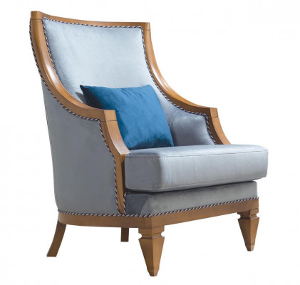 Moderne Gro Sëtz Textil Eenzelstull Lieder 1-Sëtzer Wunnzëmmer Nei