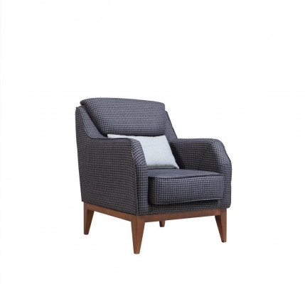 Graue Polster Einsëtzer Polsterstull Armlehnensessel Designer Stull