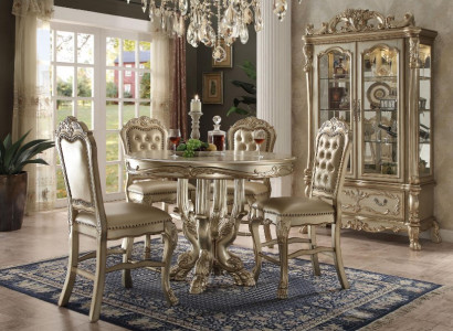 Ronnt Iesszëmmer Ronnen Dësch Holz Dëscher Ronnt Klassesch Barock Rokoko Miwwel Nei