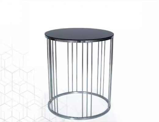 Bäizdësch Wunnzëmmer Miwwelen Material Edelstol schwaarz Design Modern