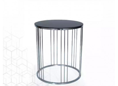 Bäizdësch Wunnzëmmer Miwwelen Material Edelstol schwaarz Design Modern
