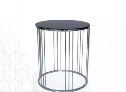 Bäizdësch Wunnzëmmer Miwwelen Material Edelstol schwaarz Design Modern