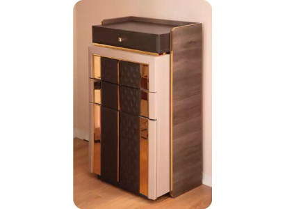 Luxe Kommode Sideboard Braun Gold Holz Schaf Schlafzimmer Kommoden