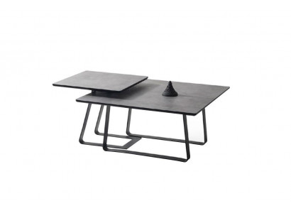 Grupp Couchtisch Säitetisch Kaffisdësch Gro 2tlg Set Dësch Holz