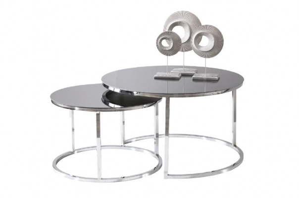 Couchtisch Luxus Set Niewentisch Kaffisdësch Sëlwer Wunnzëmmer Design