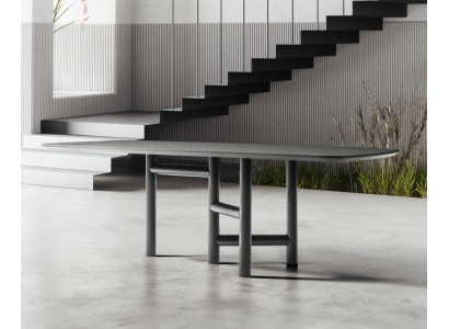 Kichendësch Iesszëmmer Dësch Auszéierbaren Design Luxus Holz Gri Dësch
