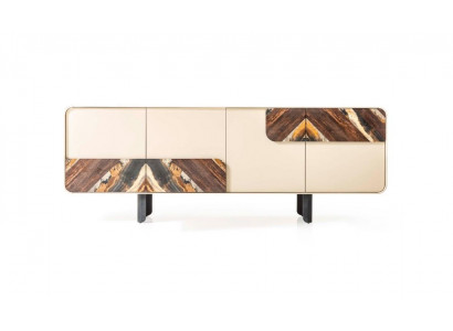 Buffet Sideboard Kommode Beige Holz Modern Miwwel Schaf Design