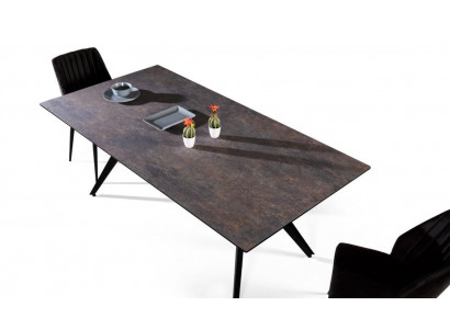 Auszuchbaren Iessdësch Iesszëmmerdësch Kicheldësch Holz Schwaarz Dësch