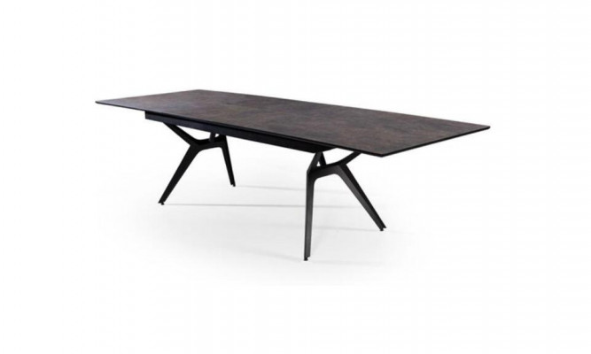 Auszuchbaren Iessdësch Iesszëmmerdësch Kicheldësch Holz Schwaarz Dësch