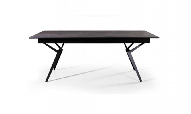 Auszuchbaren Iessdësch Iesszëmmerdësch Kicheldësch Holz Schwaarz Dësch