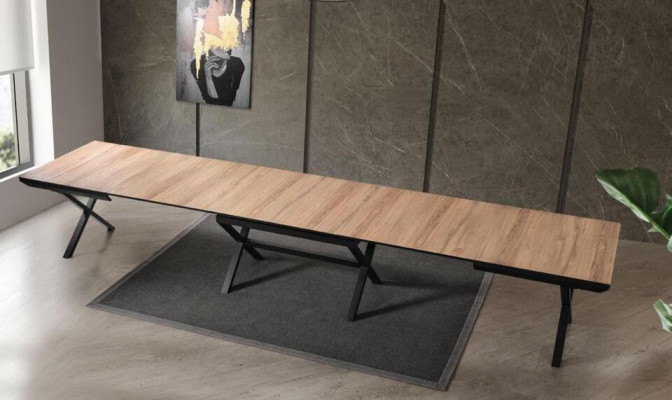 Grousst Dësch Konferenzdëscher Iesszëmmerdësch Auszéiht Holz Brong XXL