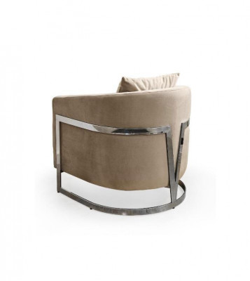 Fauteuil 1-Sëtzer Textil Lounge Këssen Luxus Sëtz Relax nei Wunnzëmmer