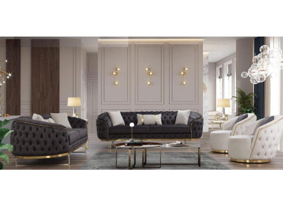 luxuriéis Sofagarnitur 4 Stéck 3+3+1+1 Sëtz Sofa Couchen Miwwel Couch Wunnzëmmer