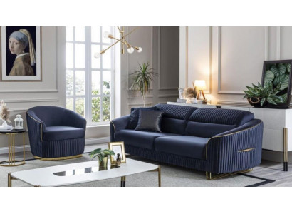 Sofa-Garnitur 3+1 Sëtzer Miwwelen Modern Set Design Sofa Nei 2tlg. Stoff Couch
