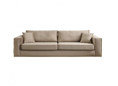 Design Miwwelen Modern Sofa 3 Sëtzer Wunnzëmmer Luxus beige 235cm Sofas